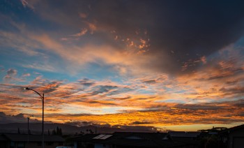 Sunset Oahu North shore July 2020